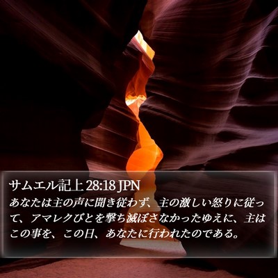 サムエル記上 28:18 JPN Bible Verse Image