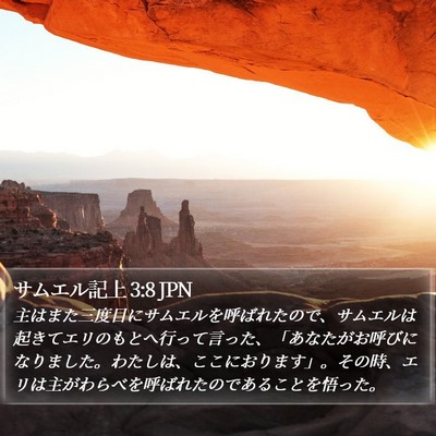 サムエル記上 3:8 JPN Bible Verse Image