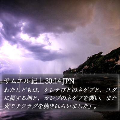 サムエル記上 30:14 JPN Bible Verse Image