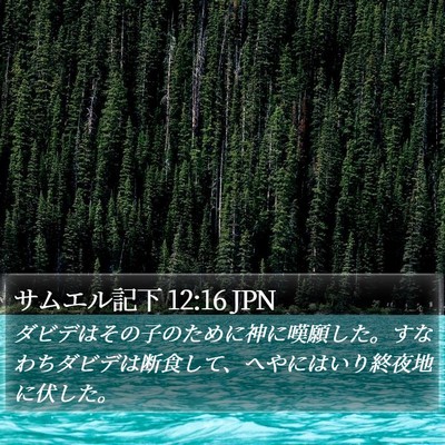 サムエル記下 12:16 JPN Bible Verse Image