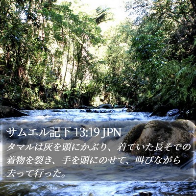 サムエル記下 13:19 JPN Bible Verse Image