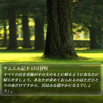 サムエル記下 17:3 JPN Bible Verse Image