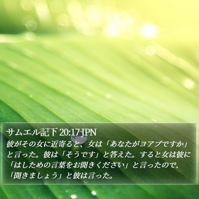 サムエル記下 20:17 JPN Bible Verse Image