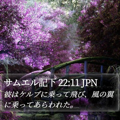 サムエル記下 22:11 JPN Bible Verse Image