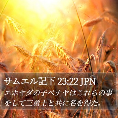 サムエル記下 23:22 JPN Bible Verse Image