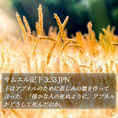 サムエル記下 3:33 JPN Bible Verse Image