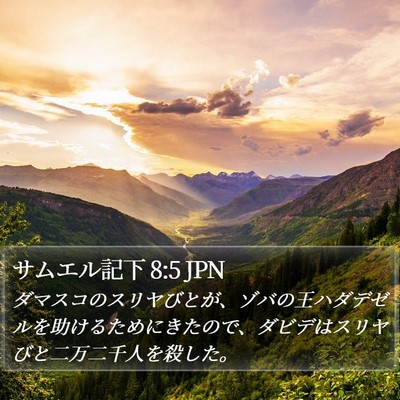 サムエル記下 8:5 JPN Bible Verse Image