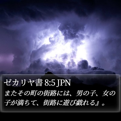 ゼカリヤ書 8:5 JPN Bible Verse Image