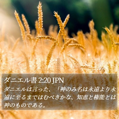 ダニエル書 2:20 JPN Bible Verse Image