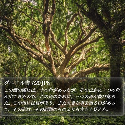 ダニエル書 7:20 JPN Bible Verse Image