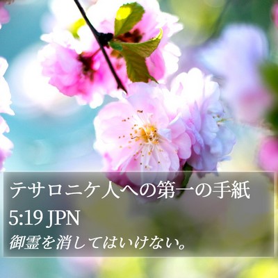 テサロニケ人への第一の手紙 5:19 JPN Bible Verse Image