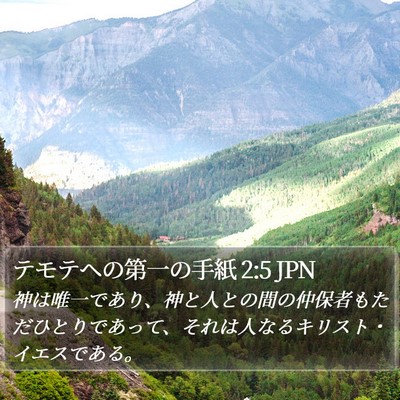 テモテヘの第一の手紙 2:5 JPN Bible Verse Image