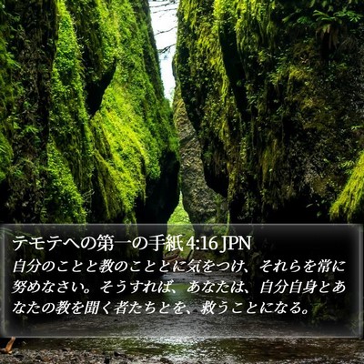テモテヘの第一の手紙 4:16 JPN Bible Verse Image