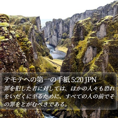 テモテヘの第一の手紙 5:20 JPN Bible Verse Image