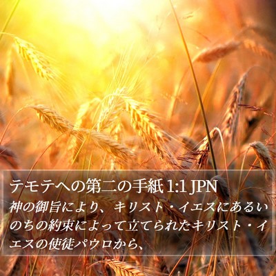 テモテヘの第二の手紙 1:1 JPN Bible Verse Image
