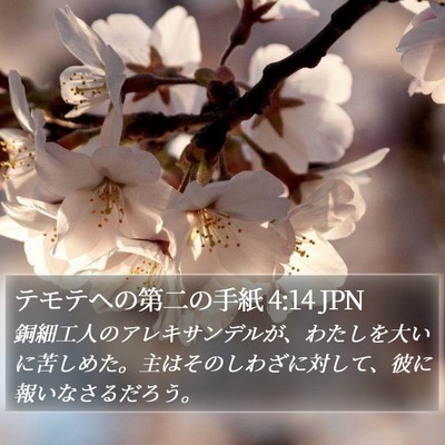 テモテヘの第二の手紙 4:14 JPN Bible Verse Image