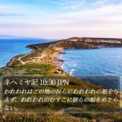 ネヘミヤ記 10:30 JPN Bible Verse Image