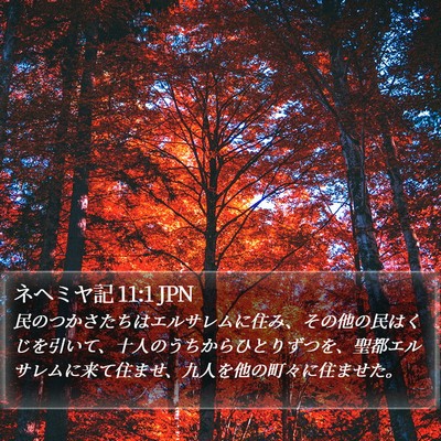 ネヘミヤ記 11:1 JPN Bible Verse Image