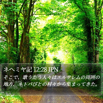 ネヘミヤ記 12:28 JPN Bible Verse Image