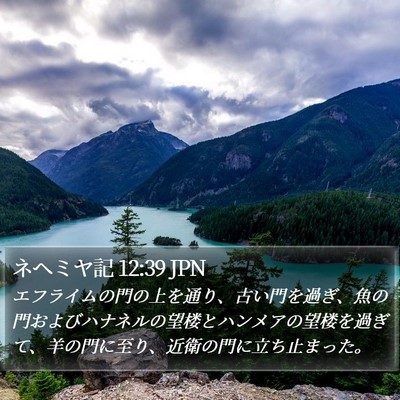 ネヘミヤ記 12:39 JPN Bible Verse Image