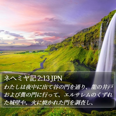 ネヘミヤ記 2:13 JPN Bible Verse Image