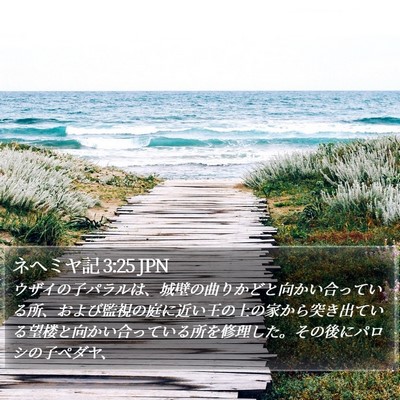 ネヘミヤ記 3:25 JPN Bible Verse Image
