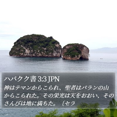 ハバクク書 3:3 JPN Bible Verse Image