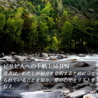 ピリピ人への手紙 1:16 JPN Bible Verse Image