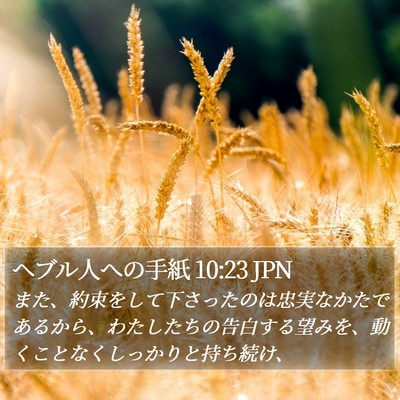 ヘブル人への手紙 10:23 JPN Bible Verse Image