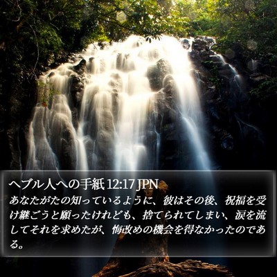 ヘブル人への手紙 12:17 JPN Bible Verse Image