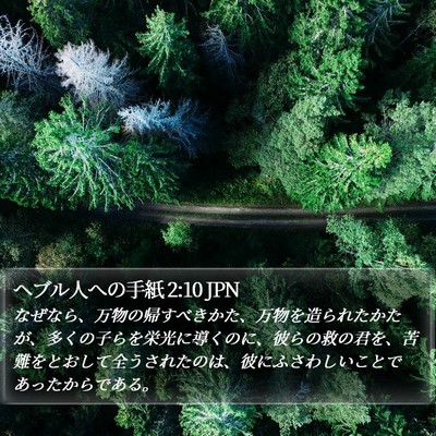 ヘブル人への手紙 2:10 JPN Bible Verse Image