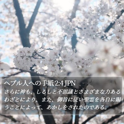 ヘブル人への手紙 2:4 JPN Bible Verse Image