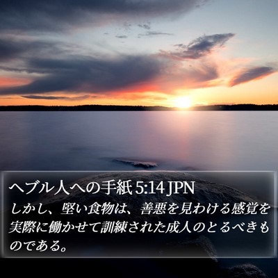 ヘブル人への手紙 5:14 JPN Bible Verse Image