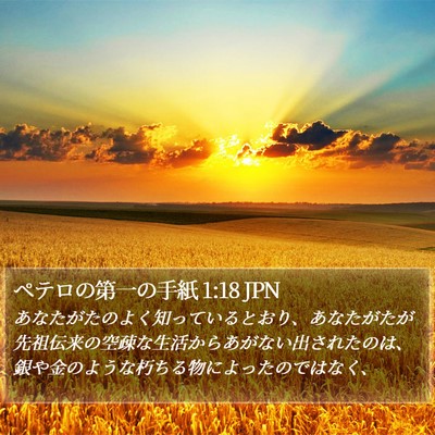 ペテロの第一の手紙 1:18 JPN Bible Verse Image