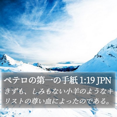 ペテロの第一の手紙 1:19 JPN Bible Verse Image