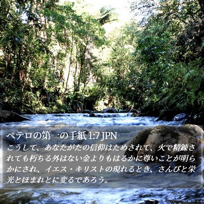 ペテロの第一の手紙 1:7 JPN Bible Verse Image