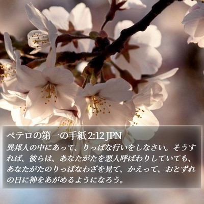 ペテロの第一の手紙 2:12 JPN Bible Verse Image