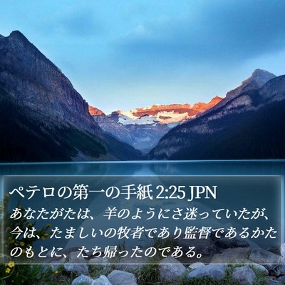 ペテロの第一の手紙 2:25 JPN Bible Verse Image