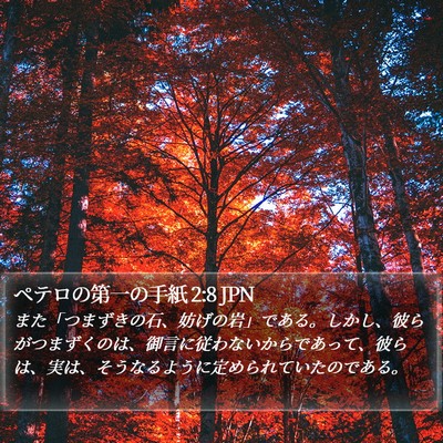 ペテロの第一の手紙 2:8 JPN Bible Verse Image