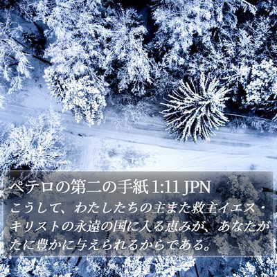 ペテロの第二の手紙 1:11 JPN Bible Verse Image