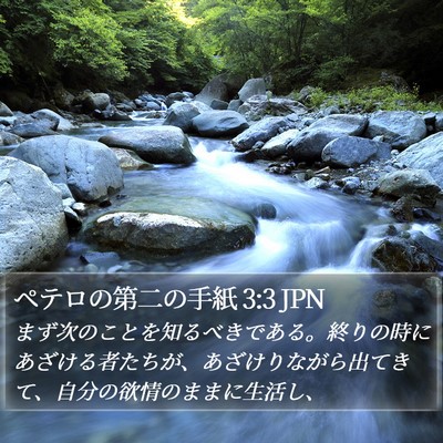 ペテロの第二の手紙 3:3 JPN Bible Verse Image