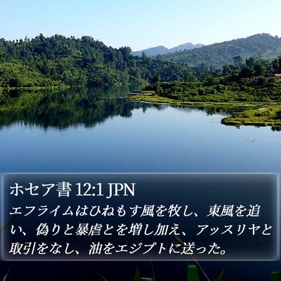 ホセア書 12:1 JPN Bible Verse Image
