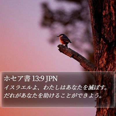 ホセア書 13:9 JPN Bible Verse Image