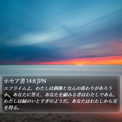 ホセア書 14:8 JPN Bible Verse Image