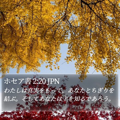 ホセア書 2:20 JPN Bible Verse Image