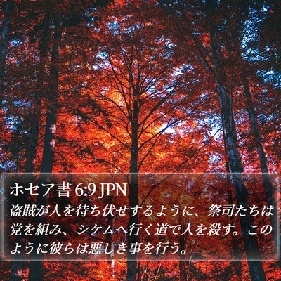 ホセア書 6:9 JPN Bible Verse Image