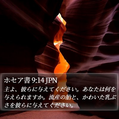 ホセア書 9:14 JPN Bible Verse Image