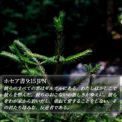 ホセア書 9:15 JPN Bible Verse Image