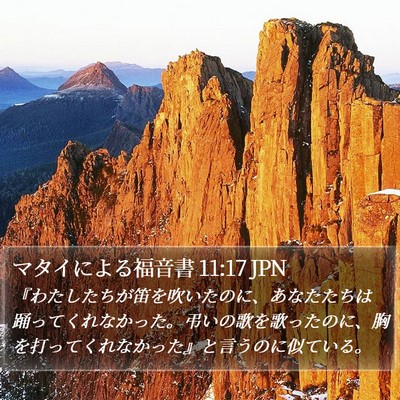 マタイによる福音書 11:17 JPN Bible Verse Image