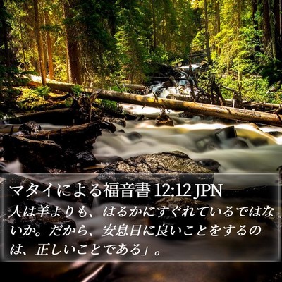 マタイによる福音書 12:12 JPN Bible Verse Image